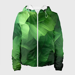 Куртка с капюшоном женская Green lighting background, цвет: 3D-белый