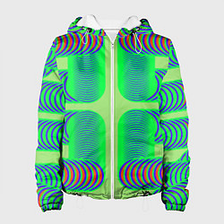 Женская куртка Дуги на зеленом фоне