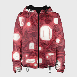 Женская куртка Красные Кибер схемы неон