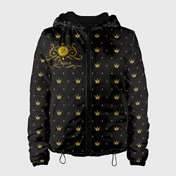 Куртка с капюшоном женская Королевский паттерн - Дарья, цвет: 3D-черный