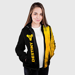 Куртка с капюшоном женская Destiny - gold gradient: по-вертикали, цвет: 3D-черный — фото 2