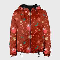 Женская куртка Паттерн новогодняя пижама