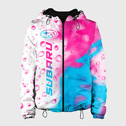 Женская куртка Subaru neon gradient style: по-вертикали