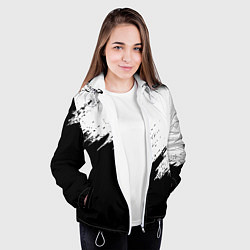 Куртка с капюшоном женская Краска и больше ничего лишнего, цвет: 3D-белый — фото 2