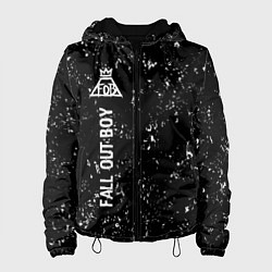 Женская куртка Fall Out Boy glitch на темном фоне: по-вертикали