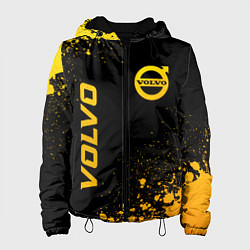 Куртка с капюшоном женская Volvo - gold gradient вертикально, цвет: 3D-черный