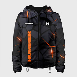 Куртка с капюшоном женская Hummer - плиты с эффектом свечения, цвет: 3D-черный