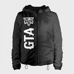 Женская куртка GTA glitch на темном фоне по-вертикали