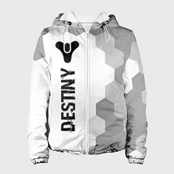 Куртка с капюшоном женская Destiny glitch на светлом фоне по-вертикали, цвет: 3D-белый