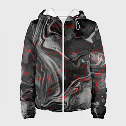 Куртка с капюшоном женская Брызги краски и вода, цвет: 3D-белый