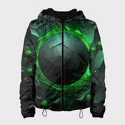 Женская куртка Абстрактная гармония зеленого