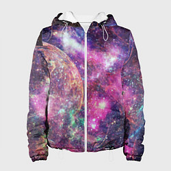 Женская куртка Пурпурные космические туманности со звездами