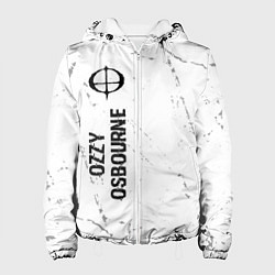 Женская куртка Ozzy Osbourne glitch на светлом фоне по-вертикали
