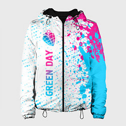 Женская куртка Green Day neon gradient style по-вертикали