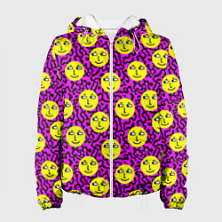 Женская куртка Smiley face on violet