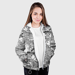 Куртка с капюшоном женская Экзотические рыбы в кораллах, цвет: 3D-белый — фото 2