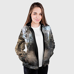 Куртка с капюшоном женская STALKER 2 тоннель, цвет: 3D-черный — фото 2