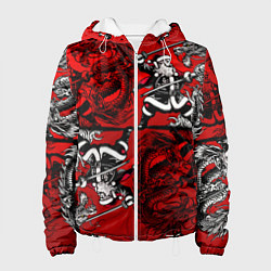 Женская куртка Дед Мороз с копьем и драконом