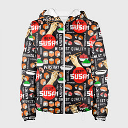 Куртка с капюшоном женская Best sushi, цвет: 3D-белый