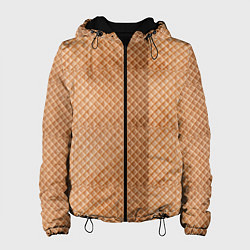 Куртка с капюшоном женская Сладкая вафелька, цвет: 3D-черный