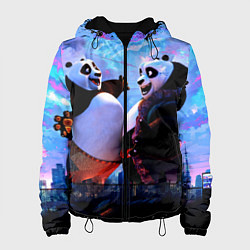 Куртка с капюшоном женская Кунг-фу Панда Friend, цвет: 3D-черный