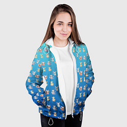 Куртка с капюшоном женская Самый милый дракон, цвет: 3D-белый — фото 2