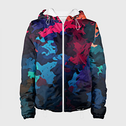 Женская куртка Хаотичный яркий камуфляж