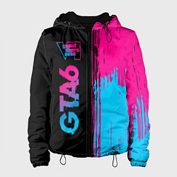 Женская куртка GTA6 - neon gradient по-вертикали