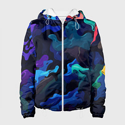 Женская куртка Камуфляж из разноцветных красок