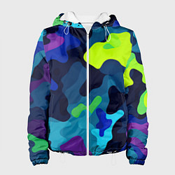 Женская куртка Яркие кислотные пятна паттерн