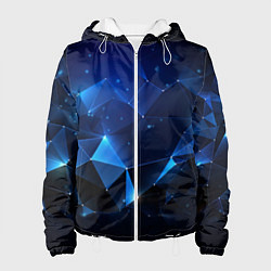 Женская куртка Синяя геометрическая абстракция