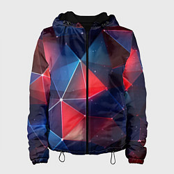 Женская куртка Синяя геометрическая абстракция