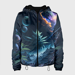 Женская куртка Вид на землю с другой планеты