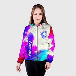 Куртка с капюшоном женская Samurai neon colors, цвет: 3D-черный — фото 2