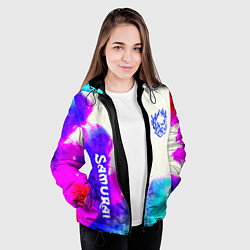 Куртка с капюшоном женская Samurai neon colors, цвет: 3D-черный — фото 2