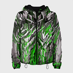 Женская куртка Острый металл зелёный