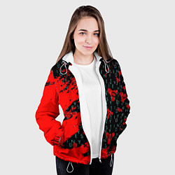 Куртка с капюшоном женская Destiny краски надписи текстура, цвет: 3D-белый — фото 2