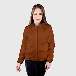 Куртка с капюшоном женская Just brown однотонный, цвет: 3D-черный — фото 2