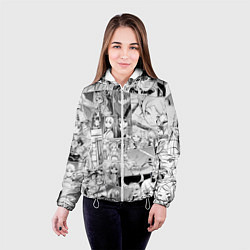 Куртка с капюшоном женская Провожающая в последний путь Фрирен узор, цвет: 3D-белый — фото 2