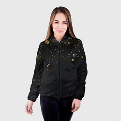 Куртка с капюшоном женская Золотая пыль, цвет: 3D-черный — фото 2