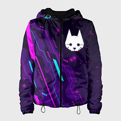 Куртка с капюшоном женская Stray neon gaming, цвет: 3D-черный