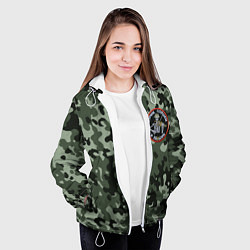 Куртка с капюшоном женская Курим пляшем еб*шим камуфляж со скелетом музыканто, цвет: 3D-белый — фото 2