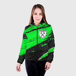 Куртка с капюшоном женская West Ham sport green, цвет: 3D-черный — фото 2