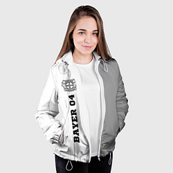 Куртка с капюшоном женская Bayer 04 sport на светлом фоне по-вертикали, цвет: 3D-белый — фото 2