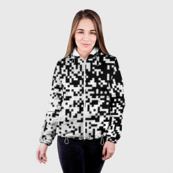 Куртка с капюшоном женская Камуфляж городской, цвет: 3D-белый — фото 2