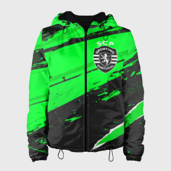 Куртка с капюшоном женская Sporting sport green, цвет: 3D-черный