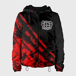 Куртка с капюшоном женская Bayer 04 sport grunge, цвет: 3D-черный