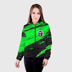 Куртка с капюшоном женская Real Madrid sport green, цвет: 3D-черный — фото 2