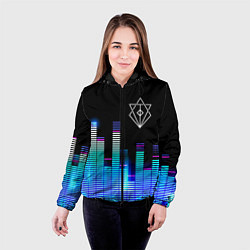 Куртка с капюшоном женская In Flames эквалайзер, цвет: 3D-черный — фото 2