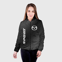 Куртка с капюшоном женская Mazda sport carbon, цвет: 3D-черный — фото 2
